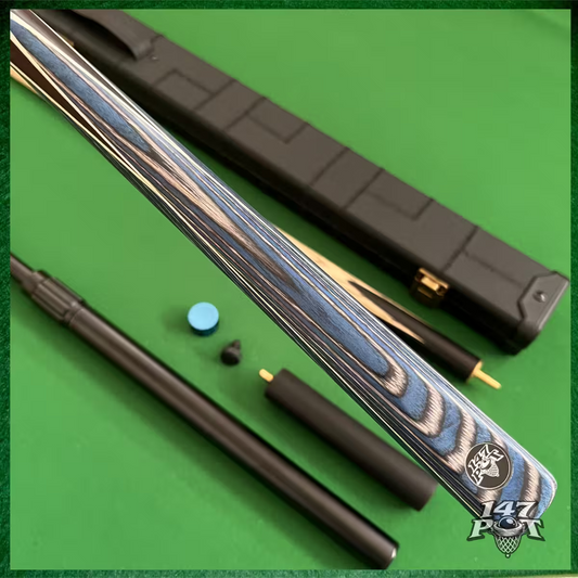 58" Snooker/Pool Cue + Case + 2x Extensions Bundle :: Bluewood