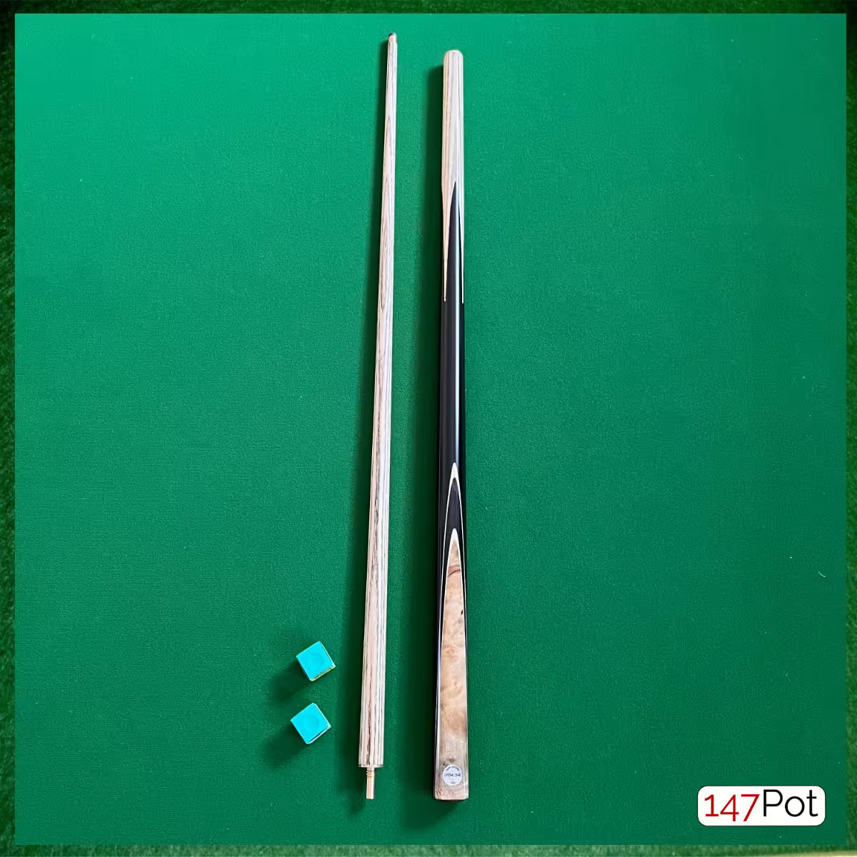 58" 2-Piece Handmade Ash 9.5mm Tip Burl Splice Snooker Pool Cue - Pathline Series