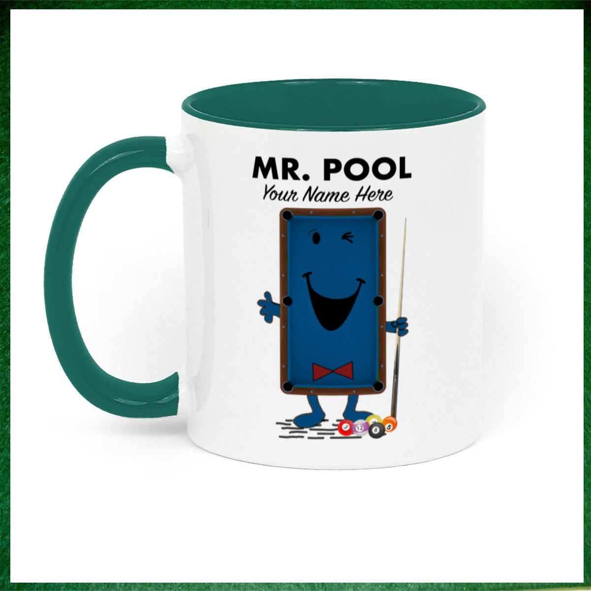 Mr.Pool Personalised Novelty 11oz Mug || Mug, Coaster & Set Options