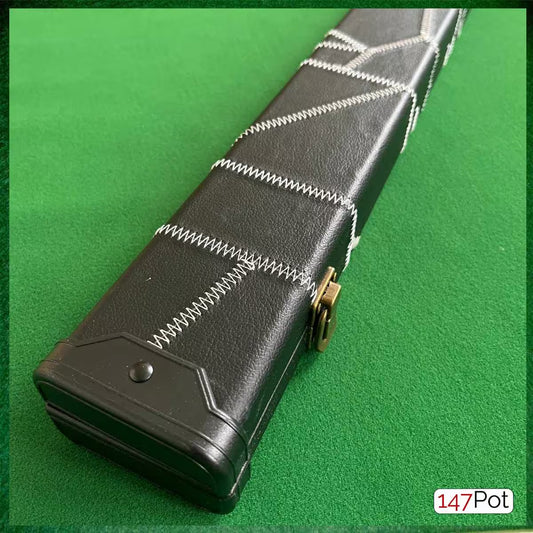 Black & White Laced Patchwork Leatherette 3/4 Length 57" Snooker/Pool Cue Case