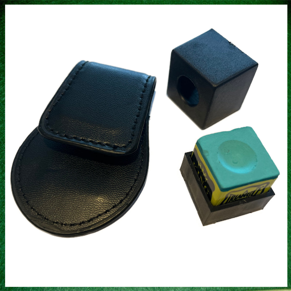 Magnetic Leather Chalk Holder with Flexible Belt Clip