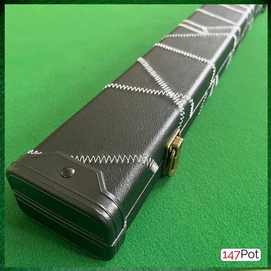 Black & White Laced Patchwork Leatherette 3/4 Length 57/58" Snooker/Pool Cue Case