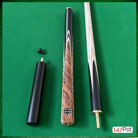 57" Zebreano Dark Tan 3/4 Jointed Snooker/Pool Cue