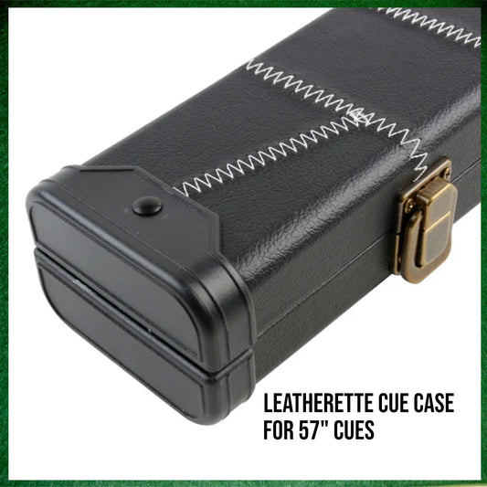 Black & White Laced Patchwork Leatherette 3/4 Length 57" Snooker/Pool Cue Case