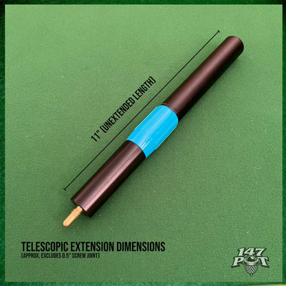 Telescopic Snooker Cue Extension – Adjustable 11” to 14.5”