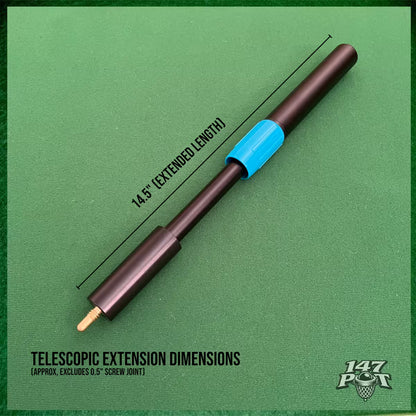 Telescopic Snooker Cue Extension – Adjustable 11” to 14.5”