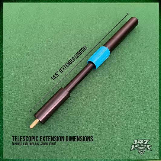 Telescopic Snooker Cue Extension – Adjustable 11” to 14.5”