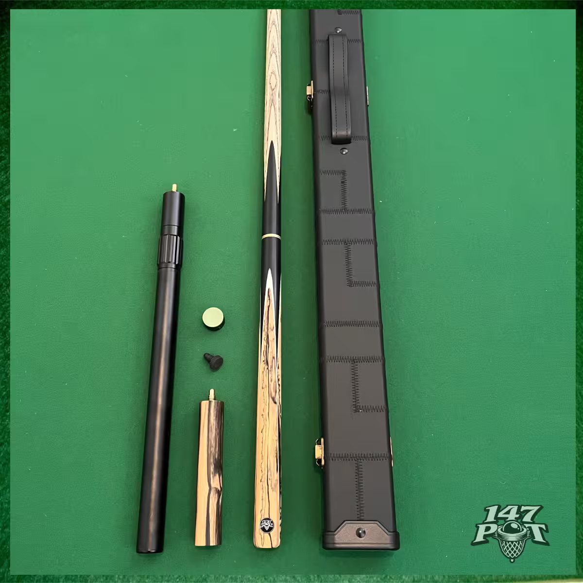 57" Snooker/Pool Cue + Case + 2x Extensions Bundle :: Inkwood