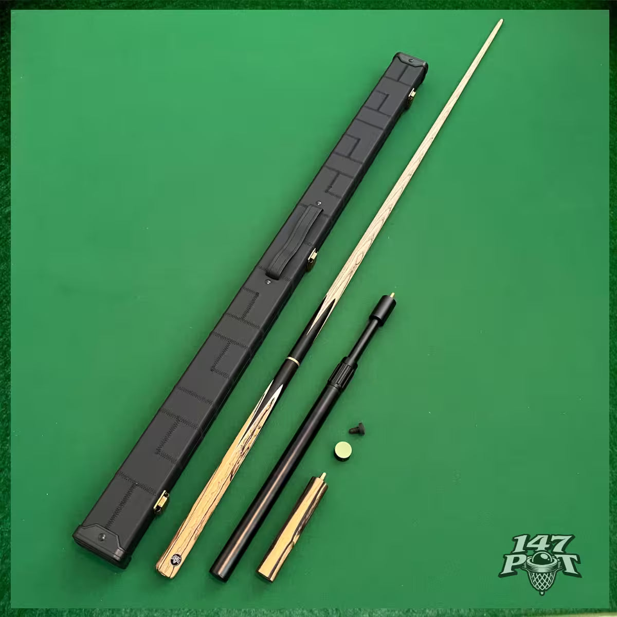57" Snooker/Pool Cue + Case + 2x Extensions Bundle :: Inkwood