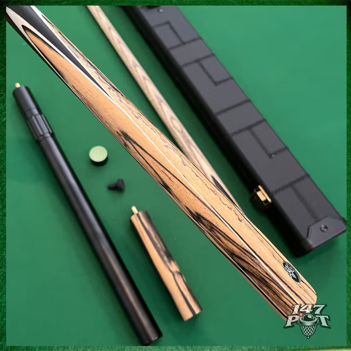57" Snooker/Pool Cue + Case + 2x Extensions Bundle :: Inkwood