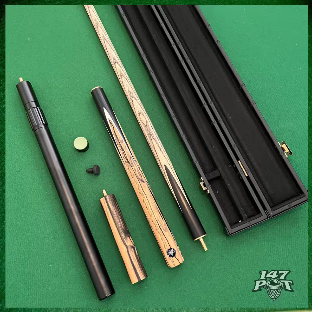 57" Snooker/Pool Cue + Case + 2x Extensions Bundle :: Inkwood