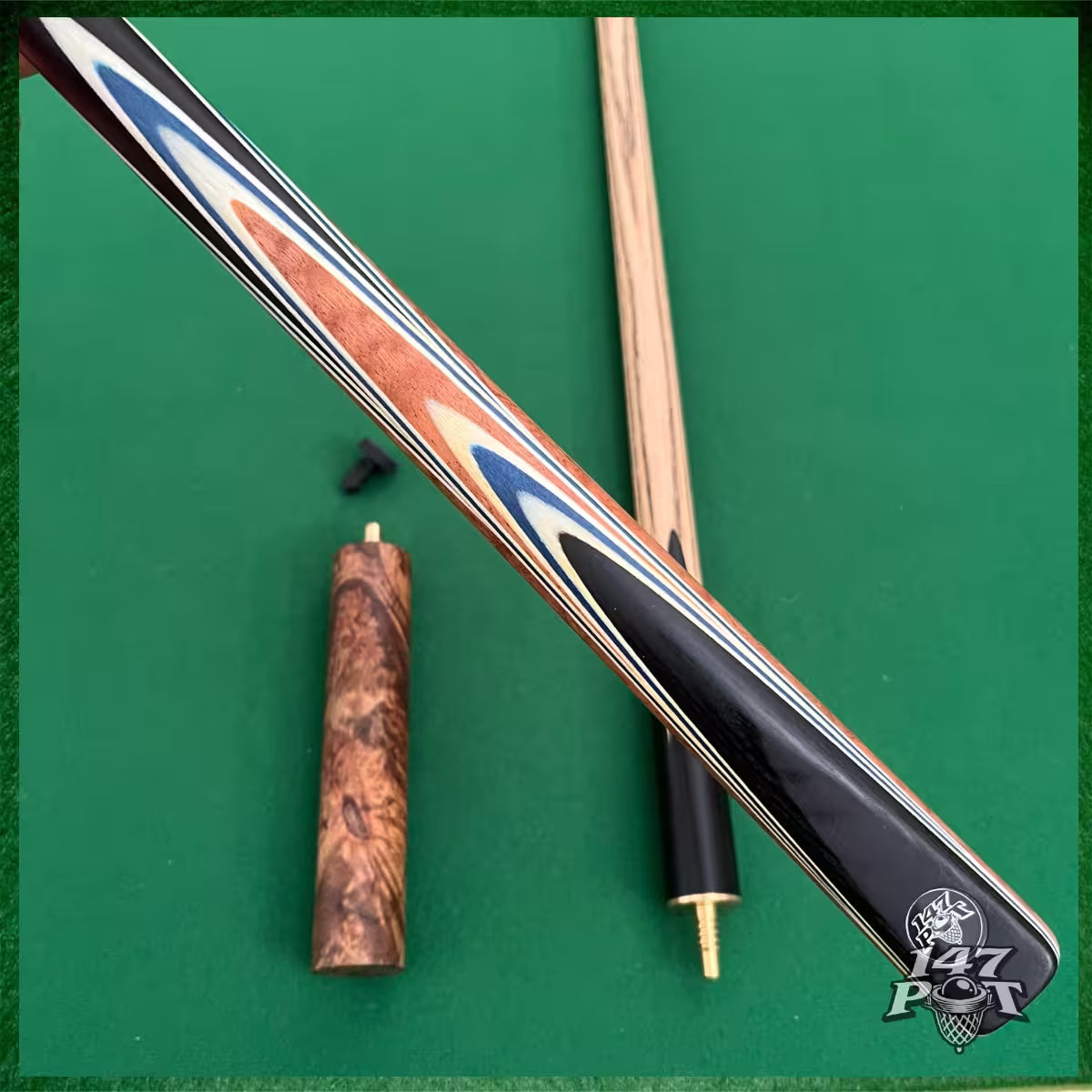 58" ¾ Joint Handmade Ash 9.5mm Tip Snooker/Pool Cue - Royalcrest
