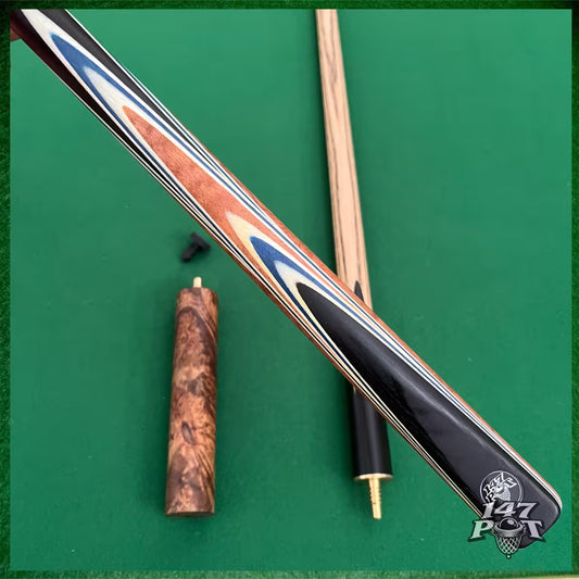58" ¾ Joint Handmade Ash 9.5mm Tip Snooker/Pool Cue - Royalcrest