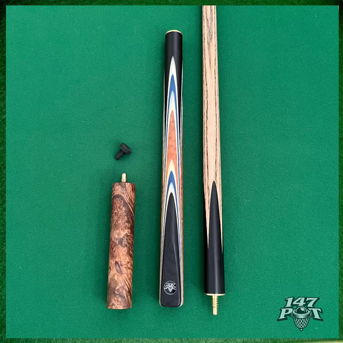 58" ¾ Joint Handmade Ash 9.5mm Tip Snooker/Pool Cue - Royalcrest