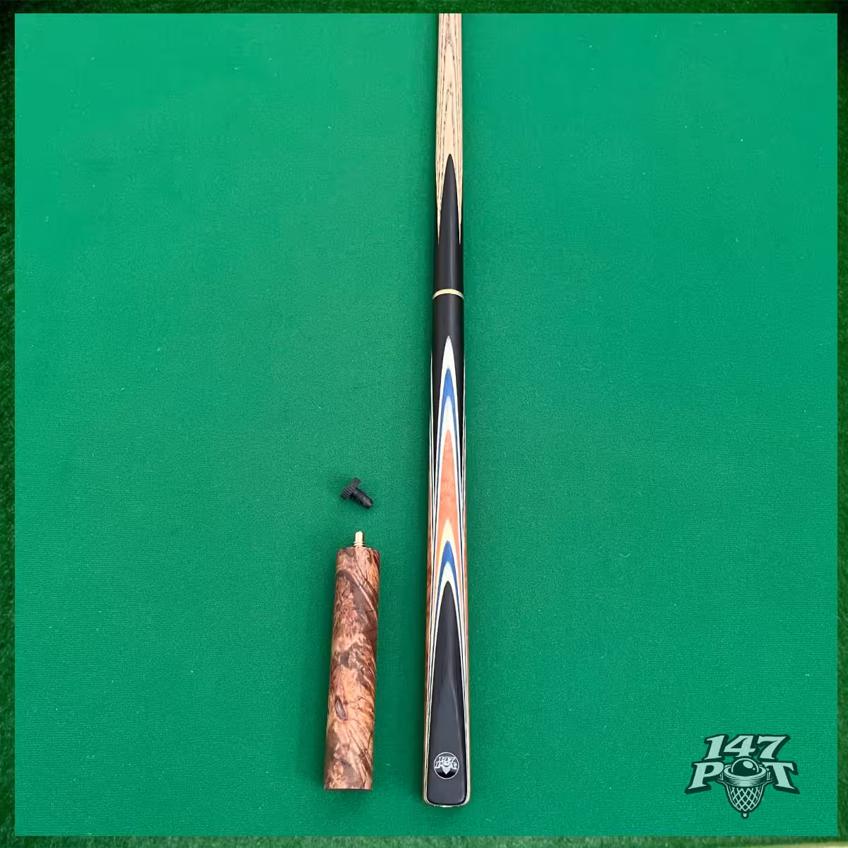 58" ¾ Joint Handmade Ash 9.5mm Tip Snooker/Pool Cue - Royalcrest