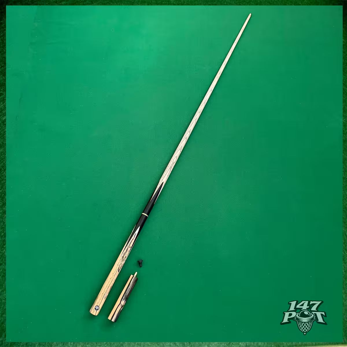 57" ¾ Joint Handmade Ash 9.5mm Tip Snooker/Pool Cue - Inkwood