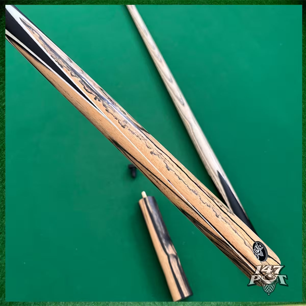 57" ¾ Joint Handmade Ash 9.5mm Tip Snooker/Pool Cue - Inkwood