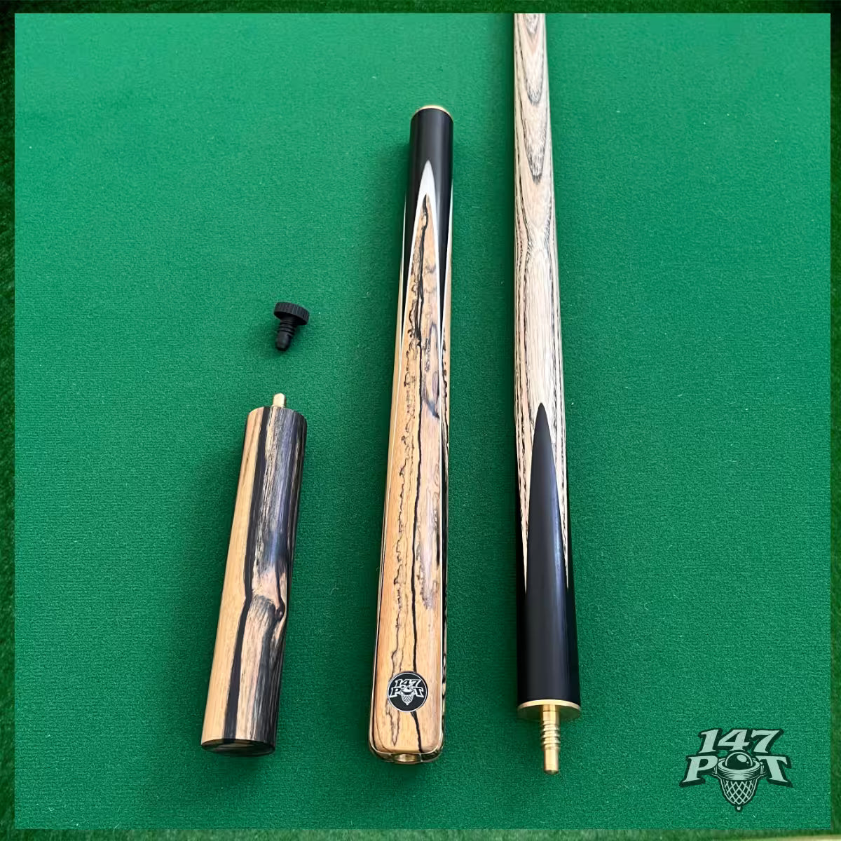 57" ¾ Joint Handmade Ash 9.5mm Tip Snooker/Pool Cue - Inkwood