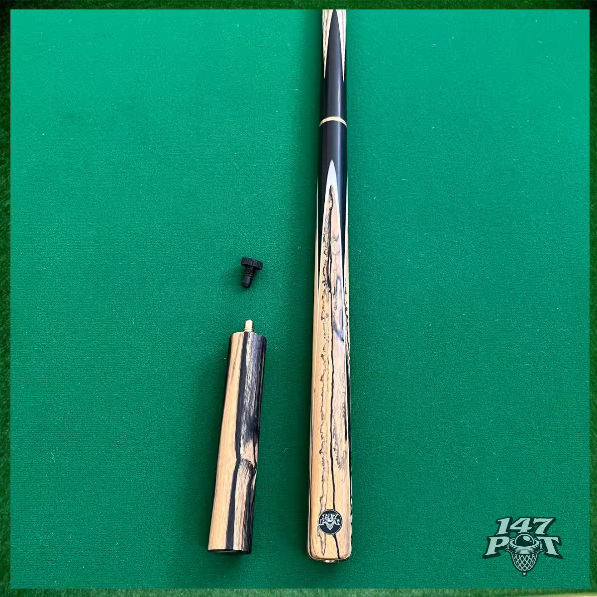 57" ¾ Joint Handmade Ash 9.5mm Tip Snooker/Pool Cue - Inkwood