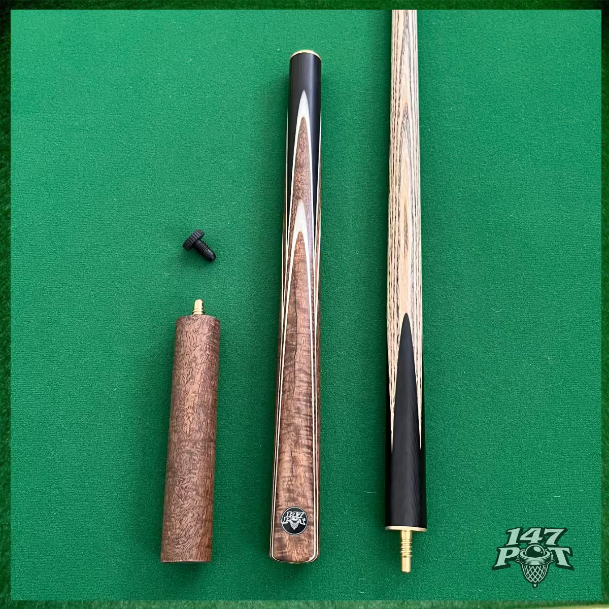 58" ¾ Joint Handmade Ash 9.5mm Tip Snooker/Pool Cue - Emberwood 58