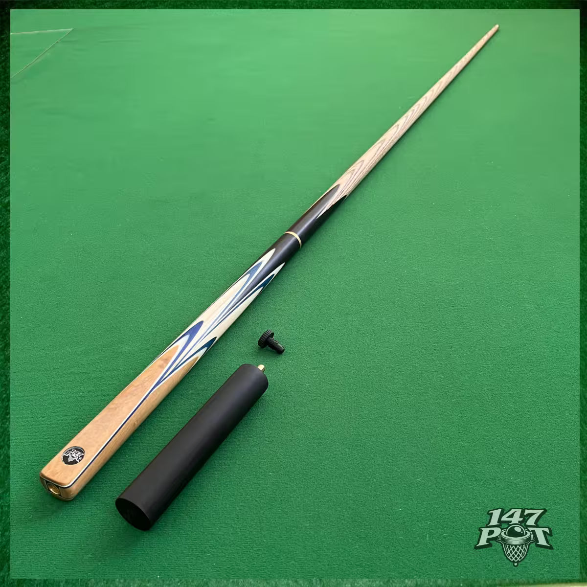 57" ¾ Joint Handmade Ash 9.5mm Tip Snooker/Pool Cue - Bluecrest