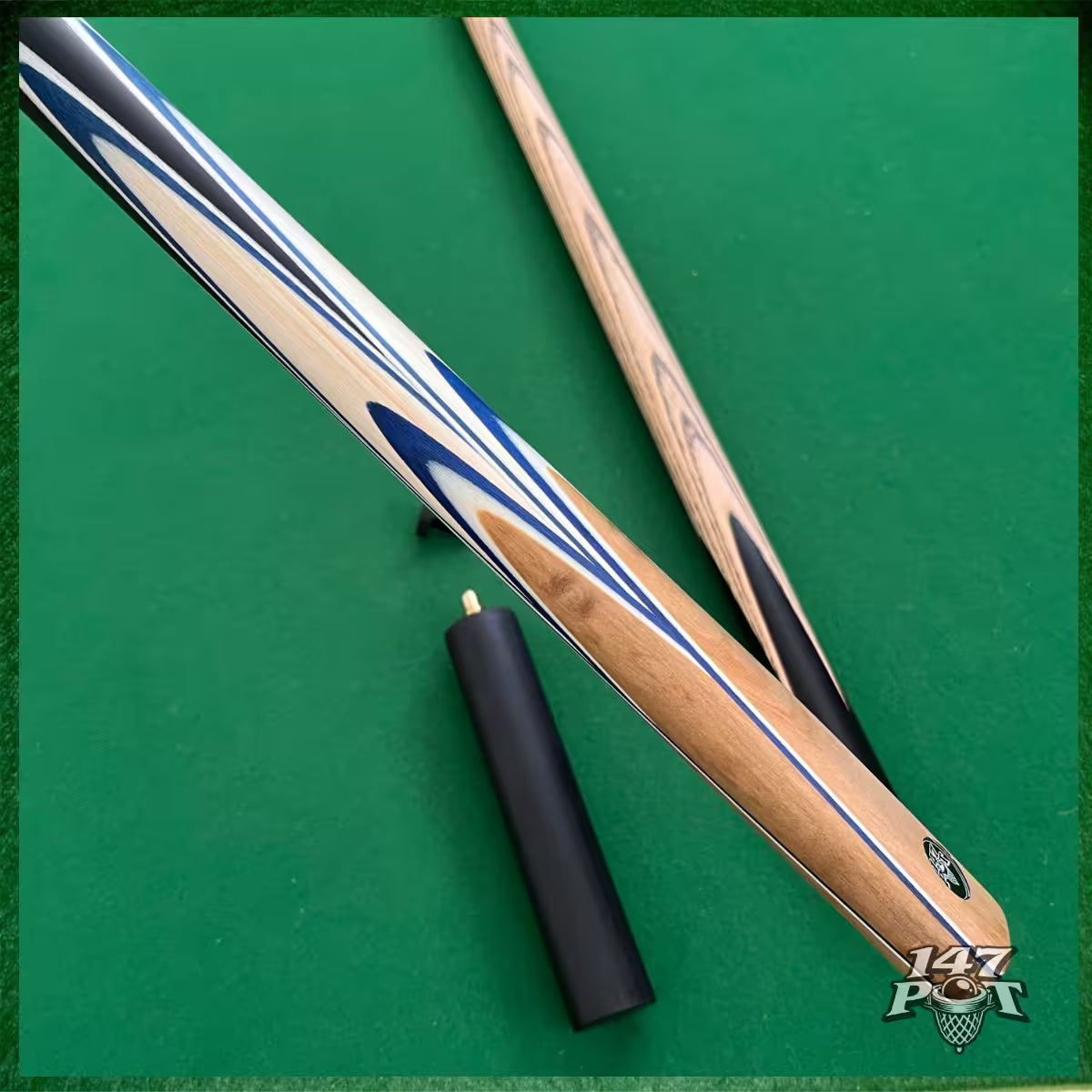 57" ¾ Joint Handmade Ash 9.5mm Tip Snooker/Pool Cue - Bluecrest