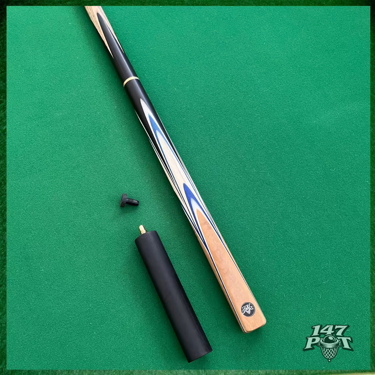 57" ¾ Joint Handmade Ash 9.5mm Tip Snooker/Pool Cue - Bluecrest