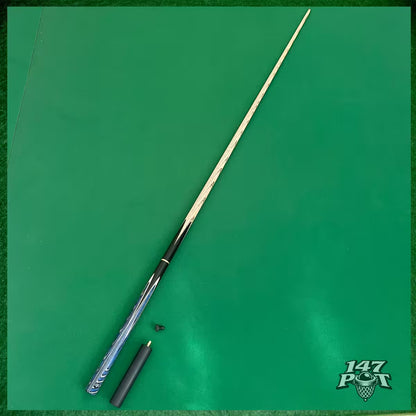 58" ¾ Joint Handmade Ash 9.5mm Tip Snooker/Pool Cue - Bluewood