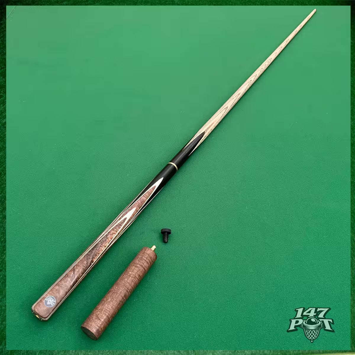 57" ¾ Joint Handmade Ash 9.5mm Tip Snooker/Pool Cue - Emberwood 57