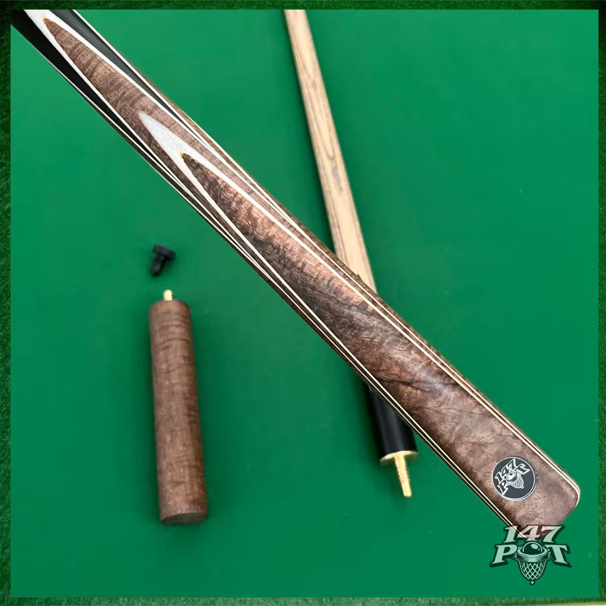 57" ¾ Joint Handmade Ash 9.5mm Tip Snooker/Pool Cue - Emberwood 57