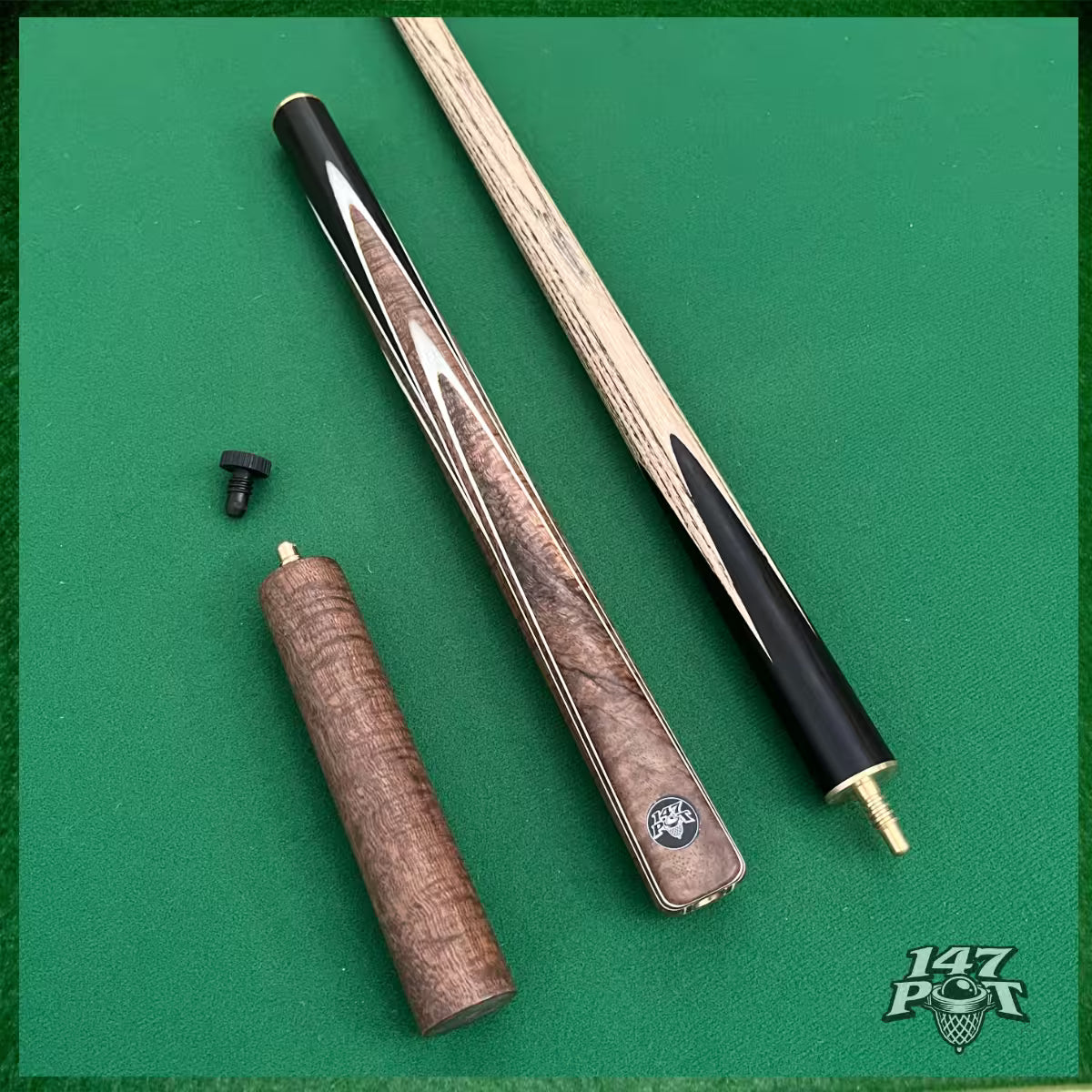 57" ¾ Joint Handmade Ash 9.5mm Tip Snooker/Pool Cue - Emberwood 57