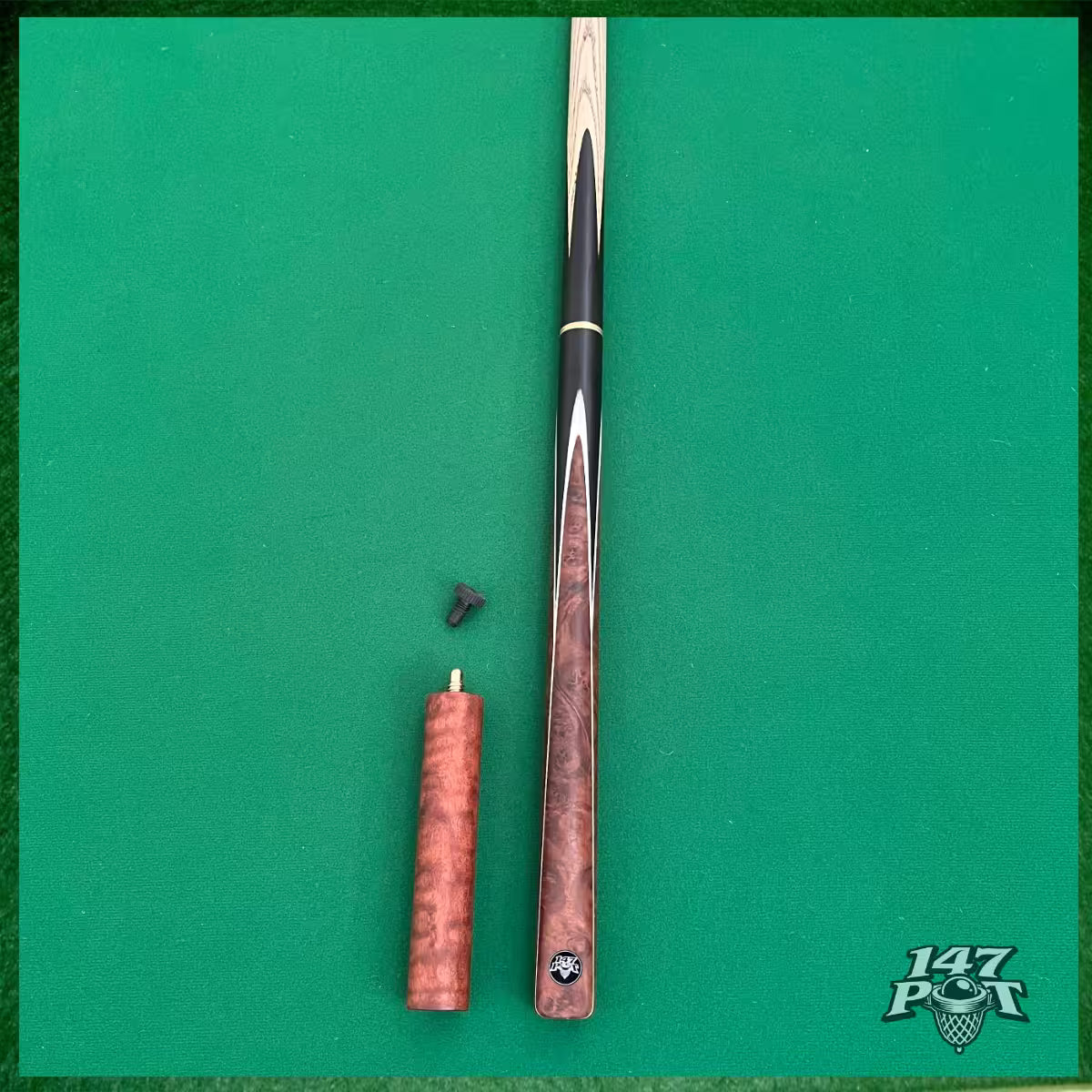 58" ¾ Joint Handmade Ash 9.5mm Tip Snooker/Pool Cue - Bronzewood