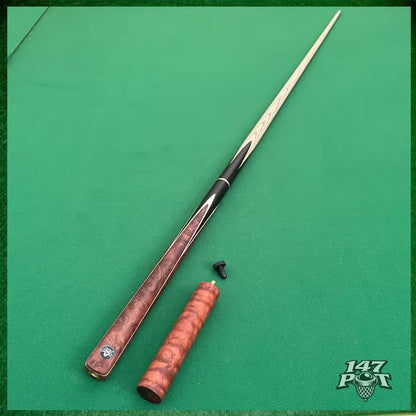 58" ¾ Joint Handmade Ash 9.5mm Tip Snooker/Pool Cue - Bronzewood