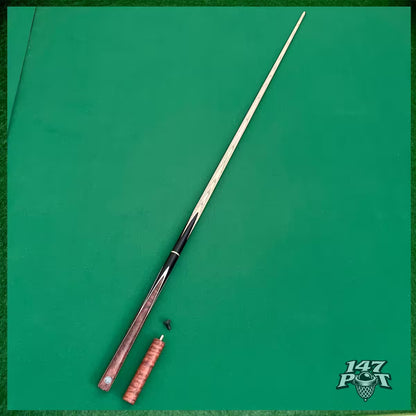 58" ¾ Joint Handmade Ash 9.5mm Tip Snooker/Pool Cue - Bronzewood