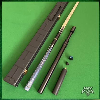 58" Snooker/Pool Cue + Case + 2x Extensions Bundle :: Bluewood