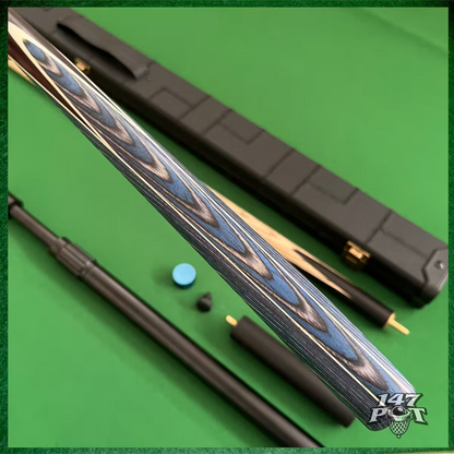 58" Snooker/Pool Cue + Case + 2x Extensions Bundle :: Bluewood