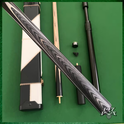 57" Snooker/Pool Cue + Case + 2x Extensions Bundle :: Silverwood