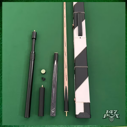57" Snooker/Pool Cue + Case + 2x Extensions Bundle :: Silverwood