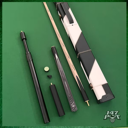 57" Snooker/Pool Cue + Case + 2x Extensions Bundle :: Silverwood