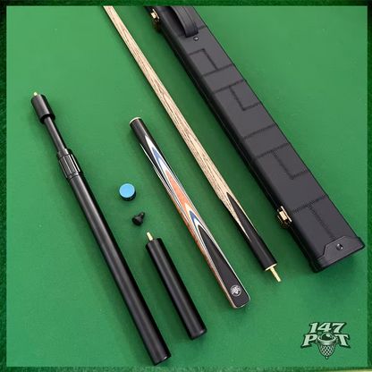 58" Snooker/Pool Cue + Case + 2x Extensions Bundle :: Royalcrest