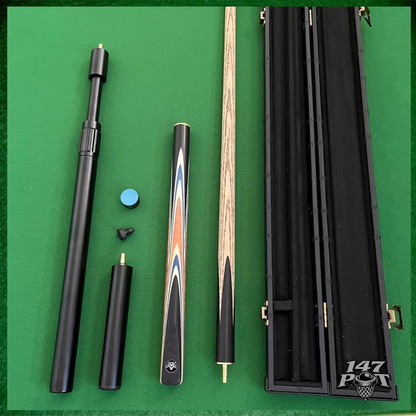 58" Snooker/Pool Cue + Case + 2x Extensions Bundle :: Royalcrest