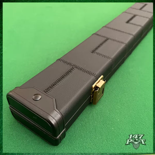 Black Block Leatherette 3/4 Length 57/58" Snooker/Pool Cue Case with Internal Black Lining :: Max 113cm Shaft