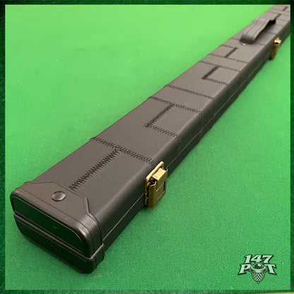 Black Block Leatherette 3/4 Length 57/58" Snooker/Pool Cue Case with Internal Black Lining :: Max 113cm Shaft