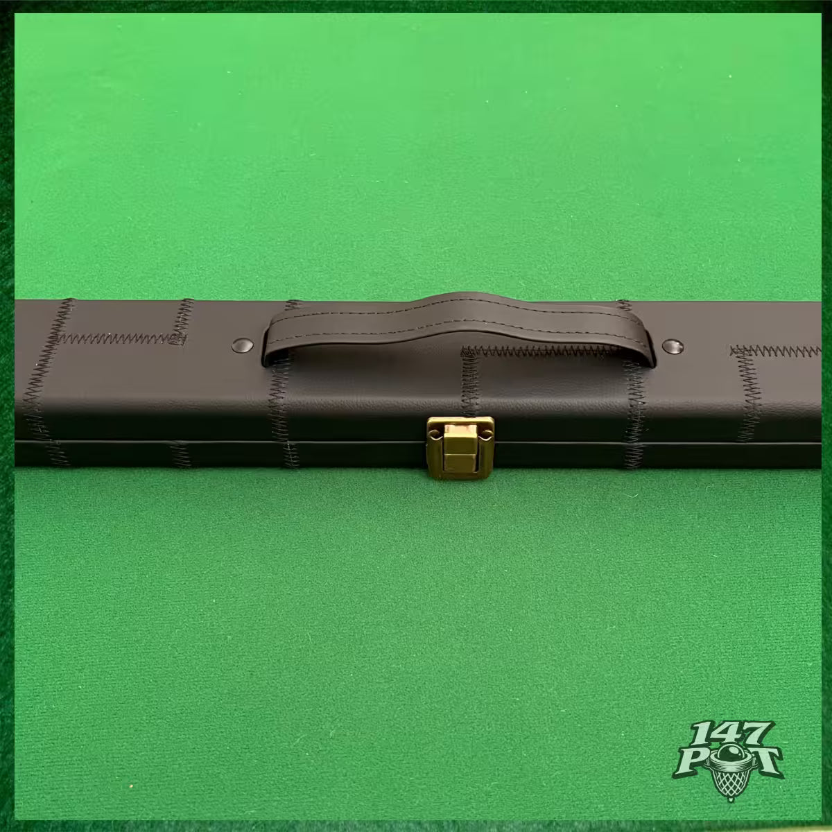 Black Block Leatherette 3/4 Length 57/58" Snooker/Pool Cue Case with Internal Black Lining :: Max 113cm Shaft