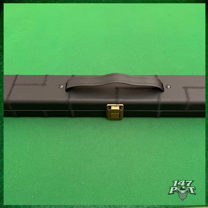 Black Block Leatherette 3/4 Length 57/58" Snooker/Pool Cue Case with Internal Black Lining :: Max 113cm Shaft