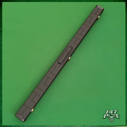 Black Block Leatherette 3/4 Length 57/58" Snooker/Pool Cue Case with Internal Black Lining :: Max 113cm Shaft