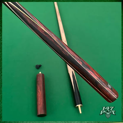 58" ¾ Joint Handmade Ash 9.5mm Tip Snooker/Pool Cue - Rubywood