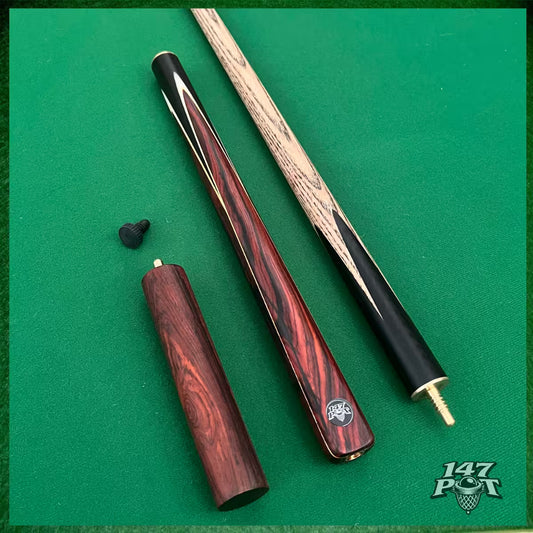 58" ¾ Joint Handmade Ash 9.5mm Tip Snooker/Pool Cue - Rubywood