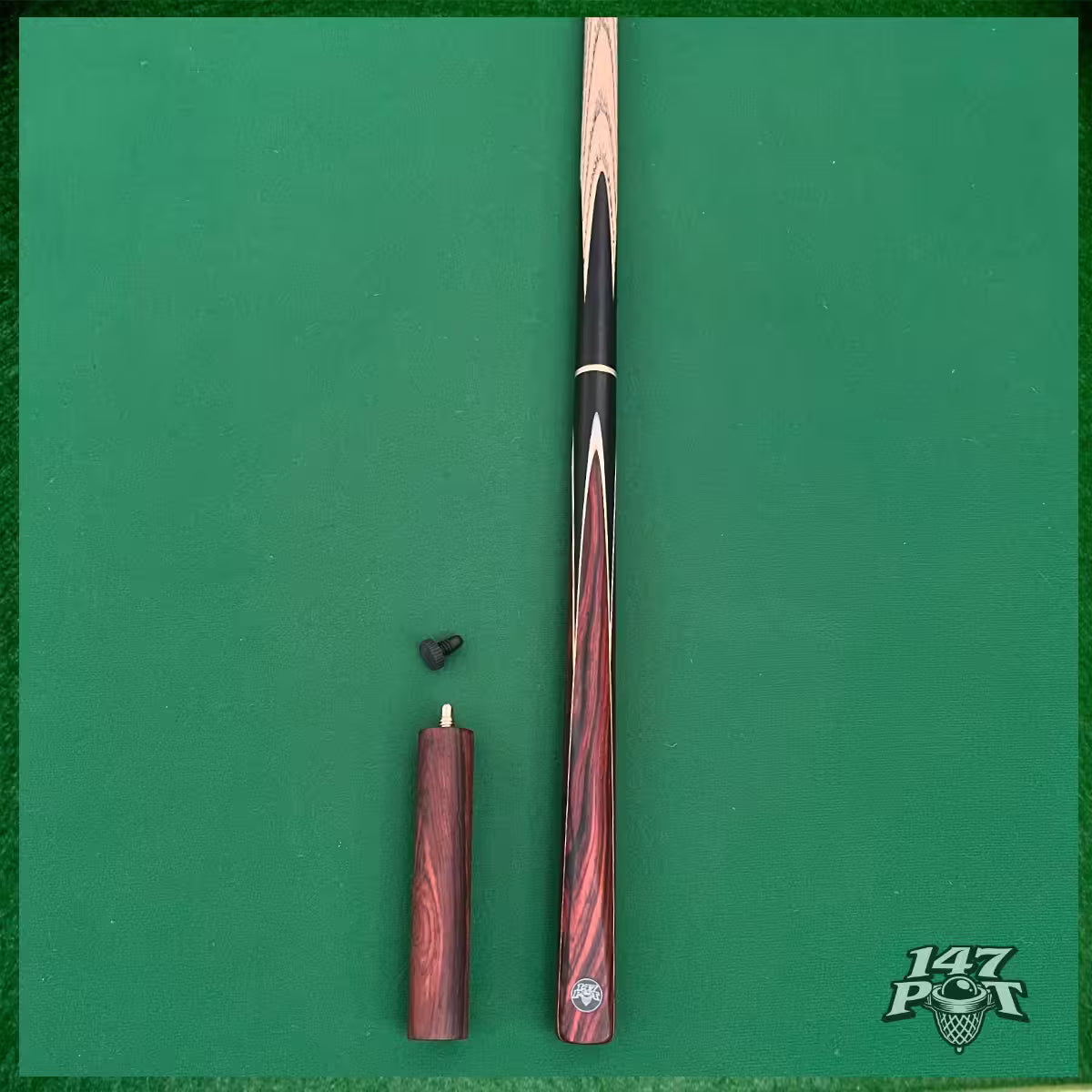 58" ¾ Joint Handmade Ash 9.5mm Tip Snooker/Pool Cue - Rubywood