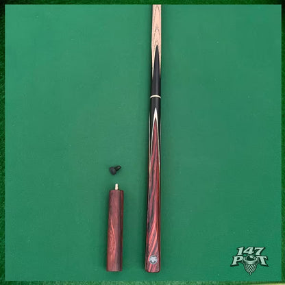 58" ¾ Joint Handmade Ash 9.5mm Tip Snooker/Pool Cue - Rubywood